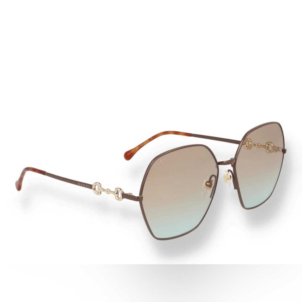 Gucci Horsebit 62MM geometric sunglasses NWOT